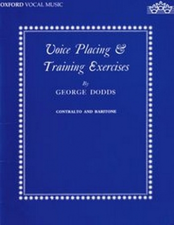 Voice Placing and Training Exercises for contralto and baritone