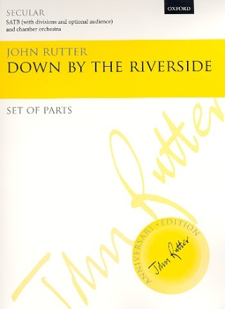 Down by the Riverside for mixed chorus and chamber orchestra (audience ad lib) instrumental parts (strings 4-4-3-2-1)