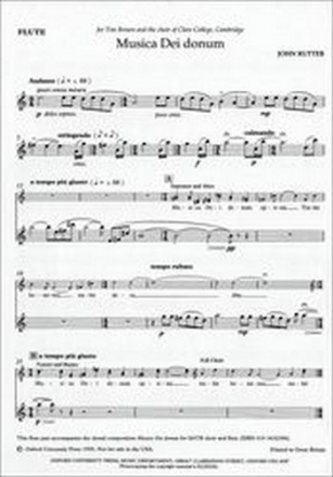 Musica Dei donum for mixed chorus and flute flute