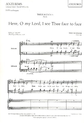 Here o my Lord I see Thee Face to Face for mixed chorus and organ