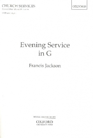 Evening Service in G for mixed chorus and organ chorus score