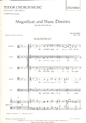 Magnificat and Nunc dimittis for mixed chorus and organ score