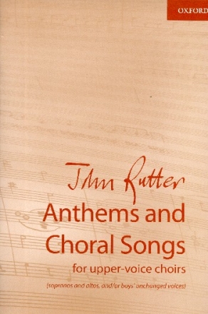 Anthems and Choral Songs for female chorus (children's chorus) and piano score