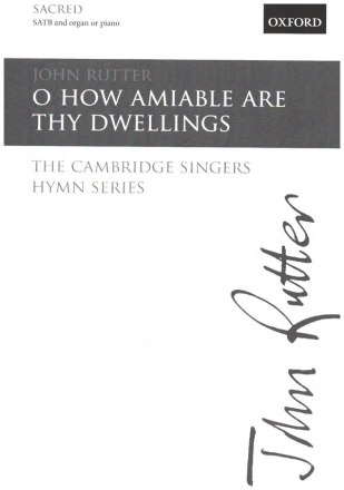 O how amiable are thy Dwellings for mixed chorus and organ or piano score