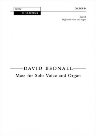 Bednall, Mass For Solo Voice & Organ (High) Nh255 High Voice and Organ Book