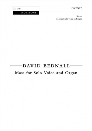 Bednall, Mass For Solo Voice & Organ (Low) Nh256 Low Voice and Organ Book