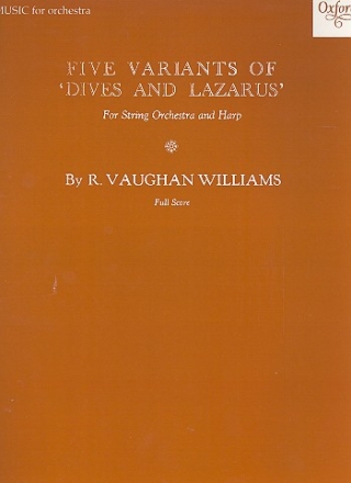 5 Variants of Dives and Lazarus for harp and string orchestra score