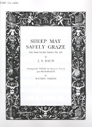 Sheep may safely graze BWV208 for violin (viola/cello) and piano