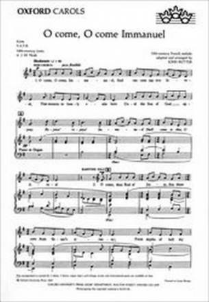 O come o come Immanuel for mixed chorus and piano (organ) score