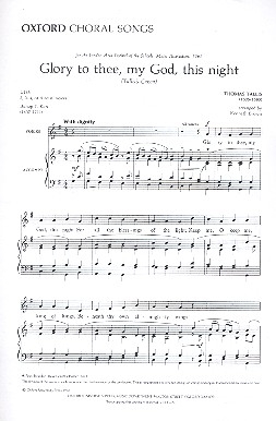 Glory to Thee my God this Night for equal voices (female chorus) and piano score