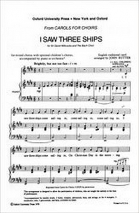 Rutter, John I saw three ships