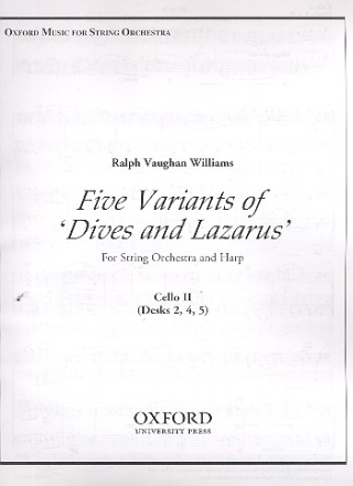 5 Variants of Dives and Lazarus for harp and string orchestra cello 2