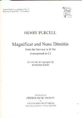 Magnificat and Nunc dimittis (transposition in C) for mixed chorus and organ score