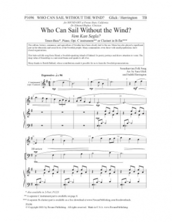 Who Can Sail Without the Wind? TB Choral Score