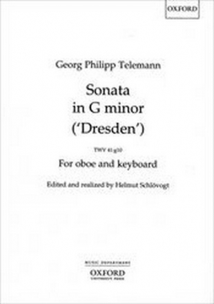 Sonata in g minor TWV41:g10 for oboe and keyboard