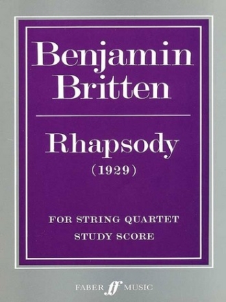 Rhapsody for string quartet (parts)  String quartet/trio