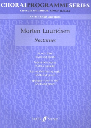 Nocturnes for mixed chorus a cappella (piano) score