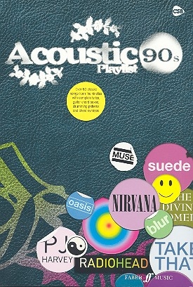 Acoustic 90s Playlist: songbook for guitar Lyrics, guitar boxes, chord symbols