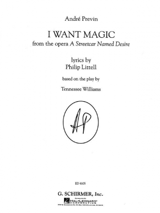 Andr Previn, I Want Magic Vocal and Piano Buch