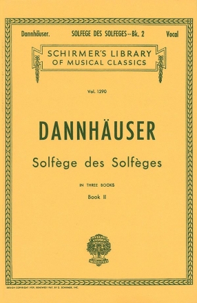 A.L. Dannhauser, Solfge des Solfges - Book II Vocal Buch