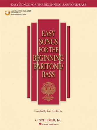 Easy Songs for the Beginning Baritone Voice / Bass Voice I Buch + Online-Audio