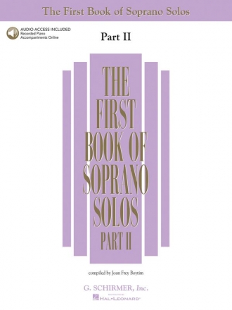 The First Book of Soprano Solos - Part II Soprano Voice and Piano Buch + Online-Audio