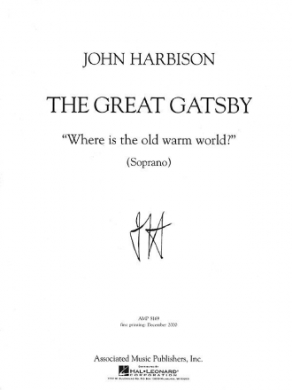 John Harbison, Where Is the Old, Warm World? Soprano Voice and Piano Buch