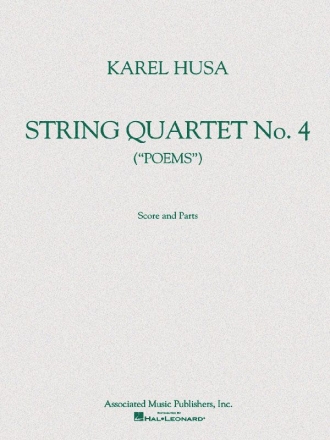 Karel Husa, String Quartet No. 4 Streichquartett Partitur + Stimmen