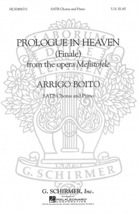 Arrigo Boito, Prologue in Heaven (Finale from Mefistofele) SATB Chorpartitur