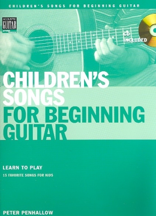 Children's Songs (+CD) for beginning guitar/tab (with text)