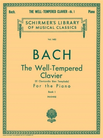 Johann Sebastian Bach, Well Tempered Clavier - Book 1 Klavier Buch