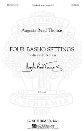 Augusta Read Thomas, Four Basho Settings SSAA Chorpartitur