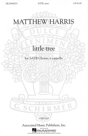 Matthew Harris, Little Tree SATB a Cappella Chorpartitur