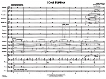 Come Sunday - Jazz Ensemble Score Big Band Partitur