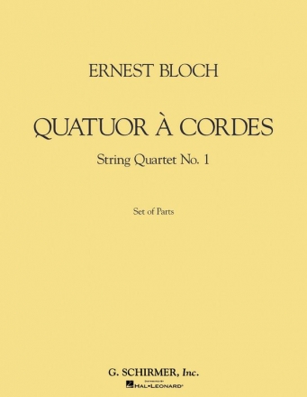 Ernest Bloch, Quatuor A Cordes Streichquartett Stimmen-Set