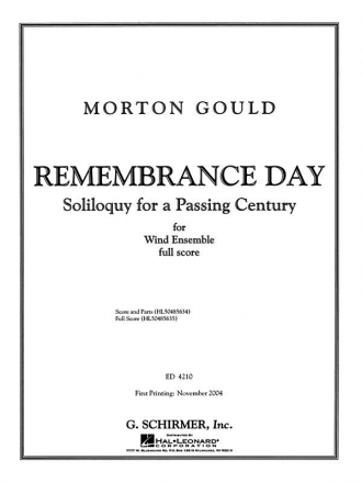 Remembrance Day Concert Band Partitur