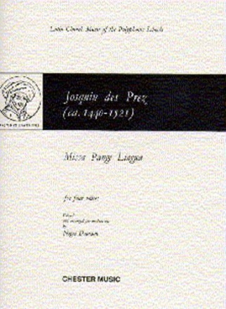 Des Prez: Missa Pange Lingua SATB, Piano Accompaniment Vocal Score