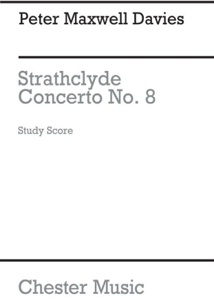 Peter Maxwell Davies: Strathclyde Concerto No. 8 (Miniature Score) Bassoon, Orchestra Miniature Score