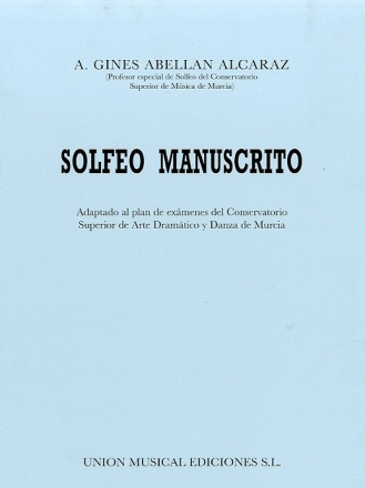 A.G.A. Alcraz, Solfeo Manuscrito  Buch