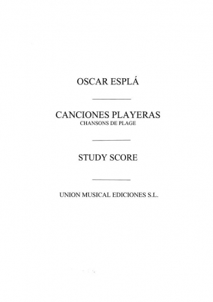 Oscar Espla, Canciones Playeras Orchestra Partitur