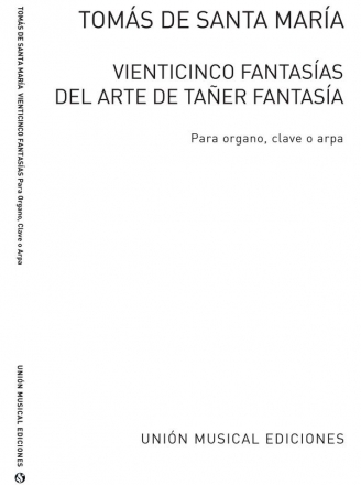 Veinticinco Fantasias (1565) Orgel Buch