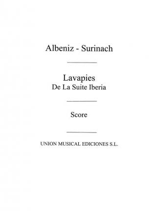 Isaac Albniz, Lavapies From Iberia (Surinach) Orchestra Studienpartitur