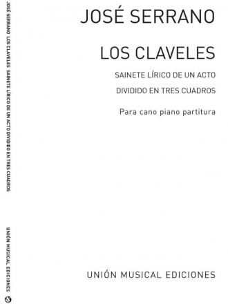 Jose Serrano, Los Claveles Vocal Klavierauszug