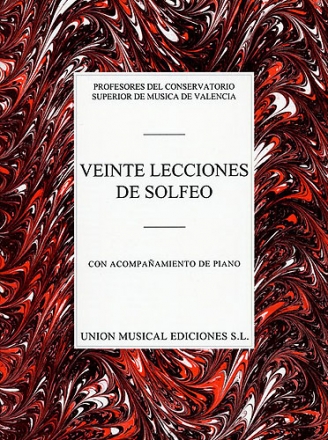 Varios Veinte Lecciones De Solfeo Vocal Buch