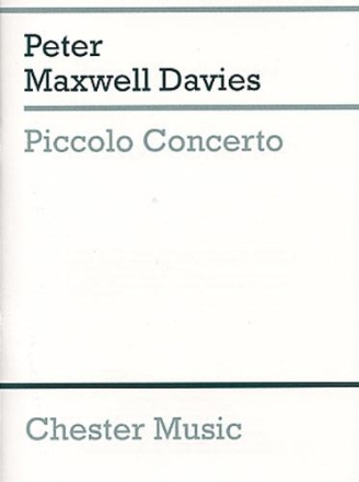 Peter Maxwell Davies: Piccolo Concerto (Study Score) Piccolo, Orchestra Score