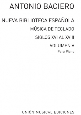 Nueva Biblioteca Espanola Vol.5 para piano