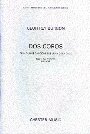 Geoffrey Burgon: Dos Coros For 12 Solo Voices Or Choir SATB Vocal Score