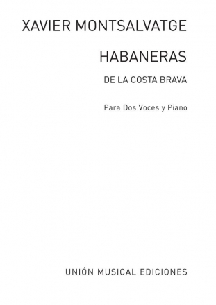 Xavier Montsalvatge: Habaneras De La Costa Brava Vocal Buch