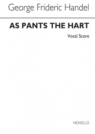 Georg Friedrich Hndel, As Pants The Hart Soprano Alto Tenor Bass Voice SATB Organ Accompaniment Buch