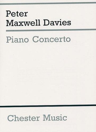 Peter Maxwell Davies: Piano Concerto (Miniature Score) Piano, Orchestra Miniature Score